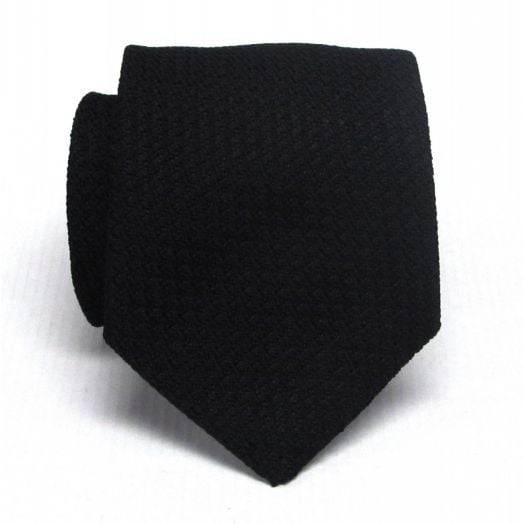 Atkinsons Silk Grenadine Necktie - Black (78670)