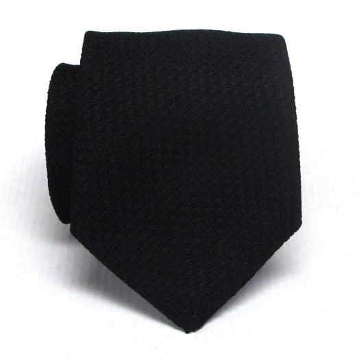 Atkinsons Silk Grenadine Necktie - Black - Extra Long (099507)