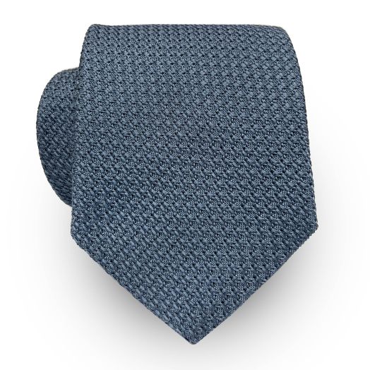 Atkinsons Silk Grenadine Necktie - Slate (099508) Extra Long