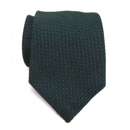 Atkinsons Silk Grenadine Necktie - Tartan Green (510-13) (83258)