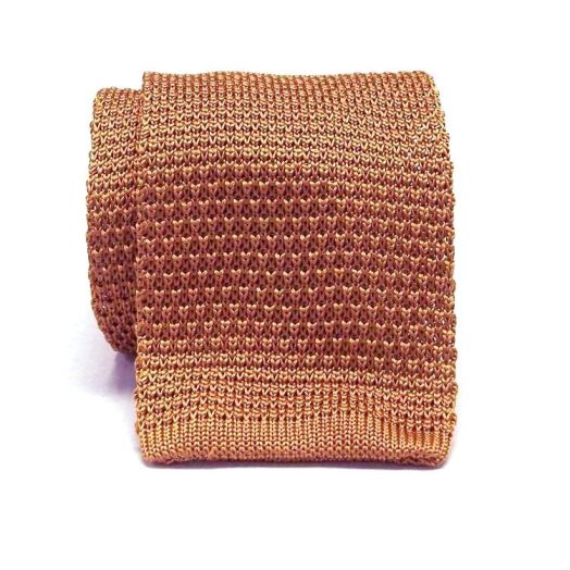 Atkinsons Silk Knit Necktie - Amber (52727)