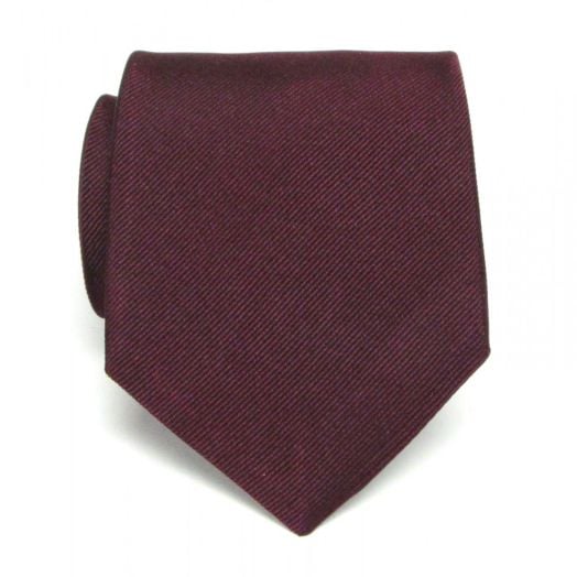 Atkinsons Woven Silk Twill Tie - Solid - Burgundy (68472)