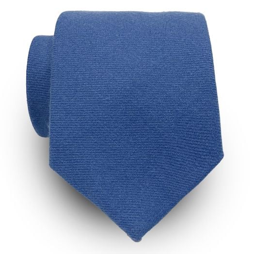 Atkinsons Wool Challis Necktie - Solid - Blue (092744)