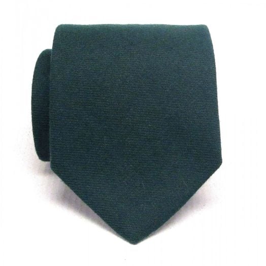Atkinsons Wool Challis Necktie - Solid - Green (78810)