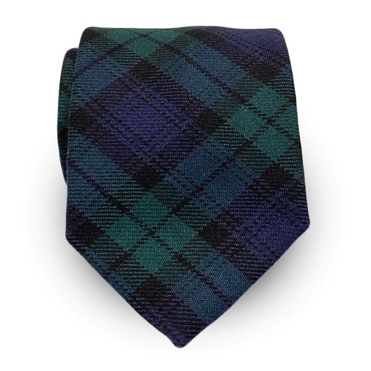 Atkinsons Wool Tartan Plaid Tie - Blackwatch (57278)