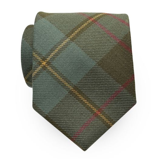 Atkinsons Wool Tartan Plaid Tie - Cameron Hunting Muted (57279)