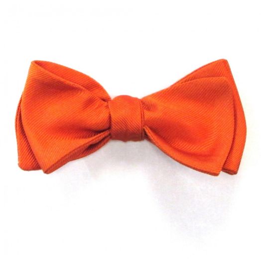 Atkinsons Woven Silk Twill Bow Tie - Solid - Orange (78846)