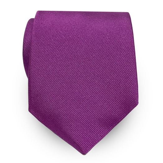 Atkinsons Woven Silk Twill Tie - Solid -  Plum (107712)