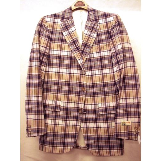 Authentic India Madras Sportcoat - Tan2