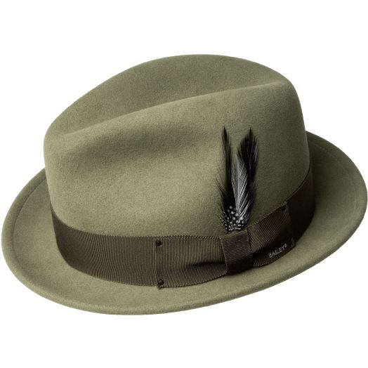 Bailey Soft Wool Felt Fedora - Light Olive