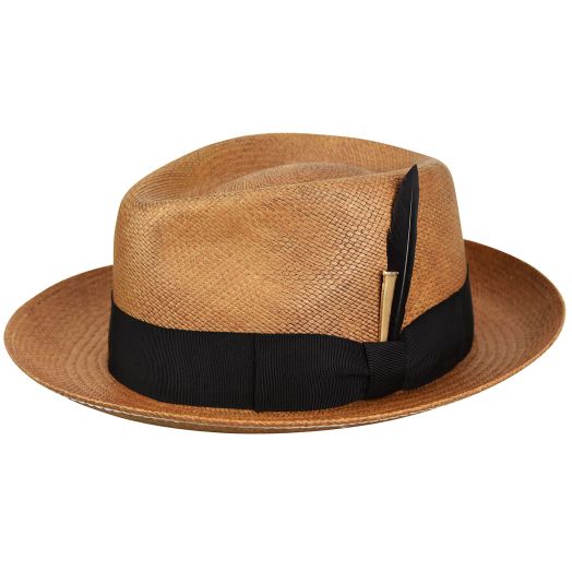 Bailey Straw Panama Fedora - Tessier - Antique Sienna