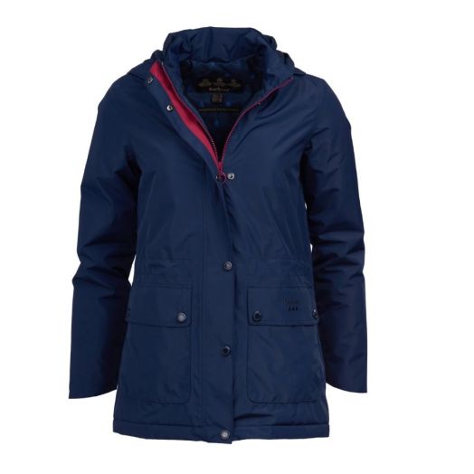 Barbour Women's Crest Jacket - Navy & Deep Pink (LWB0557NY52)