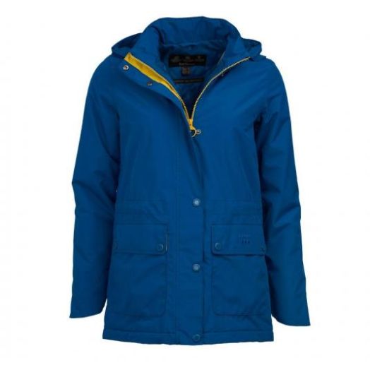 Barbour Women's Crest Jacket - Tide Blue & Yellow (LWB0557BL58)