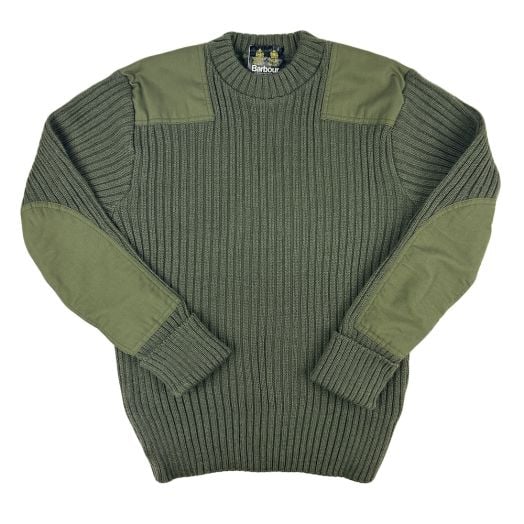 Barbour Men's Military Sweater - Olive (D332)