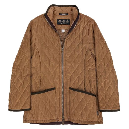 Barbour Vintage Women's "Cashmere Touch" Quilted Jacket - Cafe Au Lait (L763)