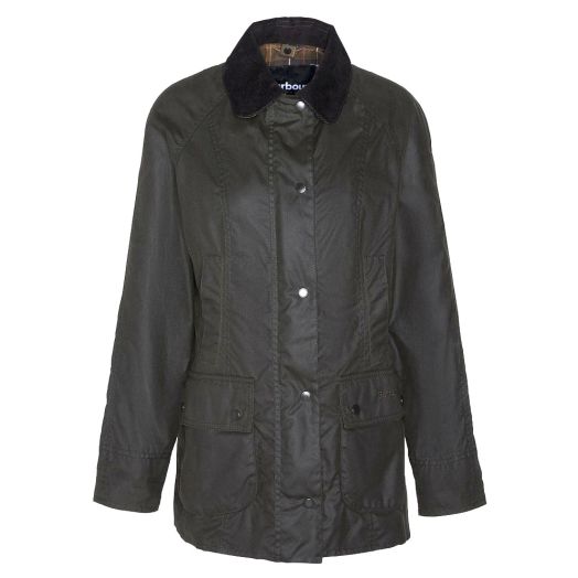 Barbour Women's Waxed Beadnell Jacket - Olive (LWX0244OL71)