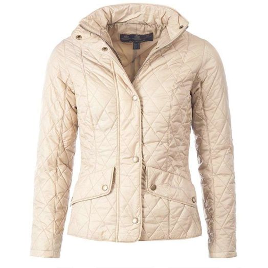 Barbour Women's Flyweight Cavalry Quilted Jacket - Stone (LQU0228)