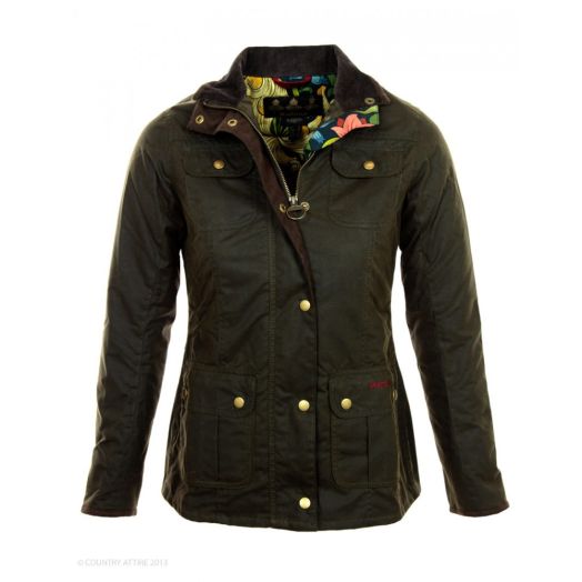 Barbour Women's Morris Utility Waxed Jacket - Olive (LWX0311OL71)