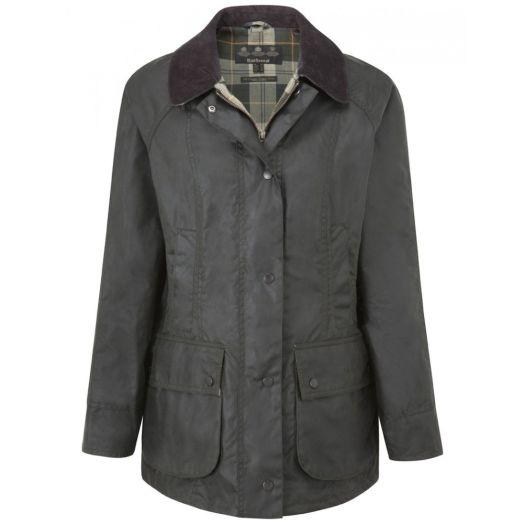 Barbour Women's Waxed Beadnell Jacket - Sage (LWX0667SG91)