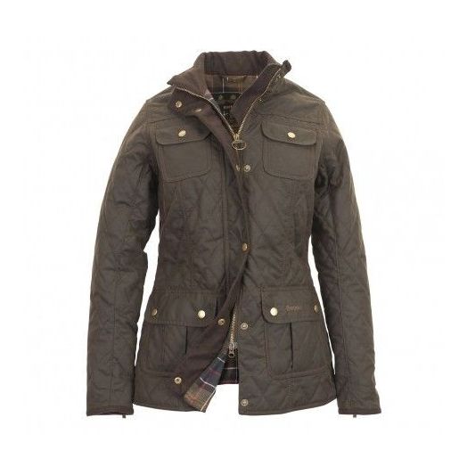 Barbour Women's Waxed Quilted Utility Jacket - Olive (LWX0215OL71)