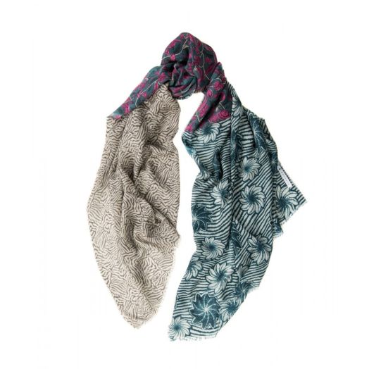 Begg & Co. Wispy Scottish Cashmere Scarf - Savannah - Anthracite Multi (72704)