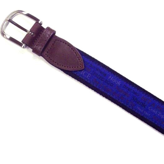 Belted Cow Leather Tab Belt - Golf Lingo