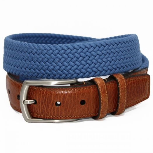 O'Connell's Braided Cotton Stretch Belt - Royal