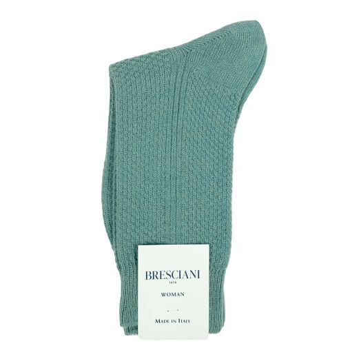 Bresciani Women's Wool & Alpaca Trouser Socks - Jade (102304)