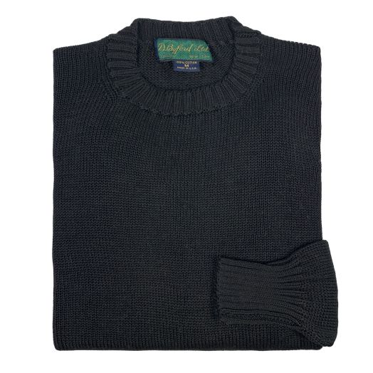 Byford NOS Women's Mercerized Cotton Crewneck Sweater - Black