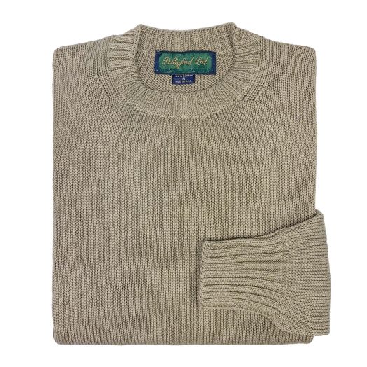 Byford NOS Women's Mercerized Cotton Crewneck Sweater - Dark Khaki