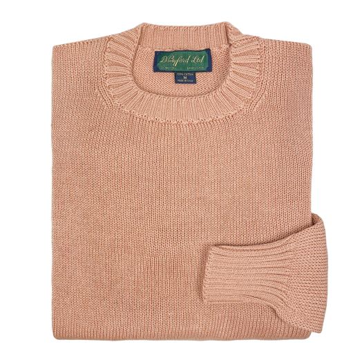 Byford NOS Women's Mercerized Cotton Crewneck Sweater - Peach