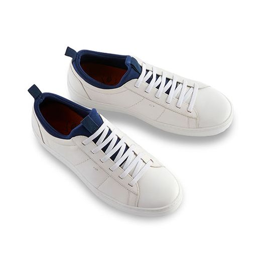 Cameron Hand-Finished Sheep Skin Sneaker - White