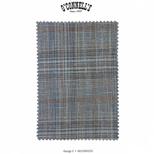 Carlo Barbera Wool, Silk, & Cotton Sport Coat - Light Blue & Tan Plaid (X61599155)