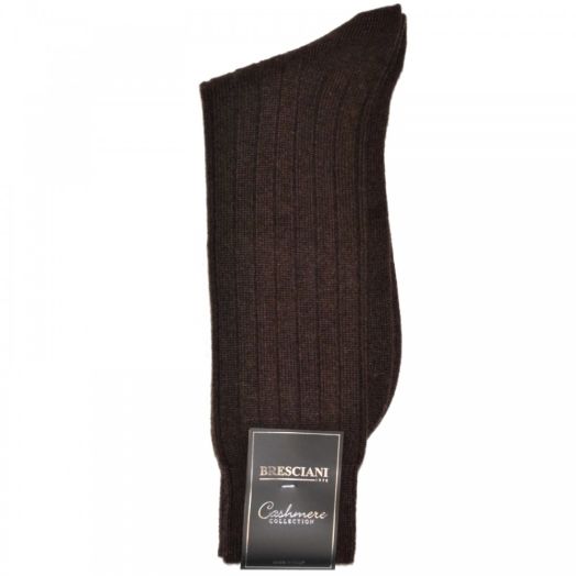 Cashmere mid-calf Bresciani Socks - Brunette (86155)