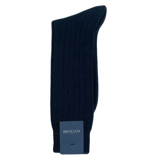 Cashmere mid-calf Bresciani Socks - Navy (106441)
