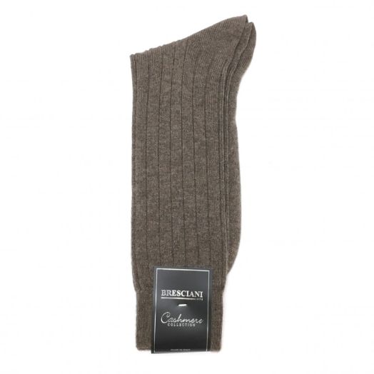 Cashmere mid-calf Bresciani Socks - Otter (82673)