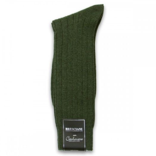 Cashmere mid-calf Bresciani Socks - Pine (73145)