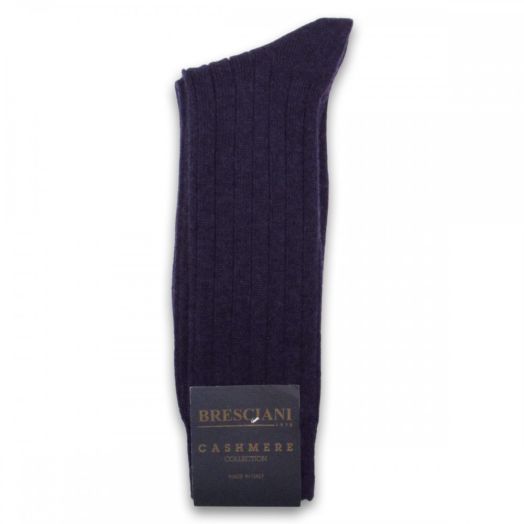 Cashmere mid-calf Bresciani Socks - Purple (21178)