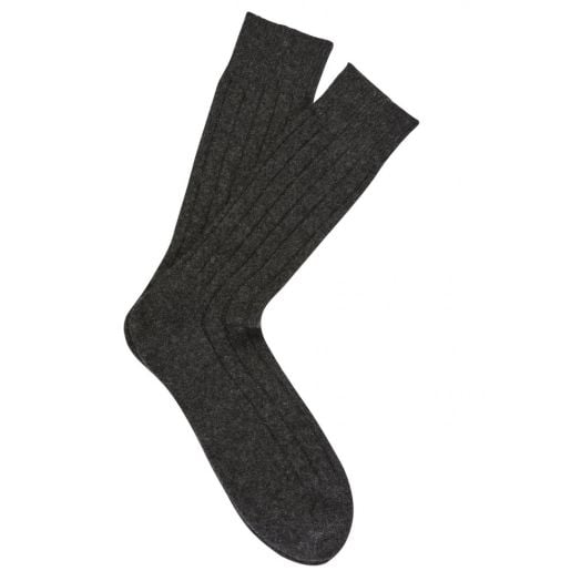 Cashmere mid-calf Marcoliani Sock - Charcoal (53120)