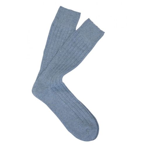 Cashmere mid-calf Marcoliani Sock - Denim (82379)