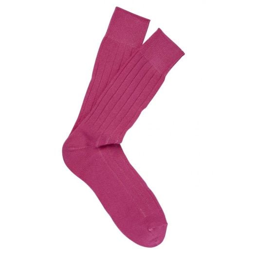 Cashmere mid-calf Marcoliani Sock - Fuschia (27150)