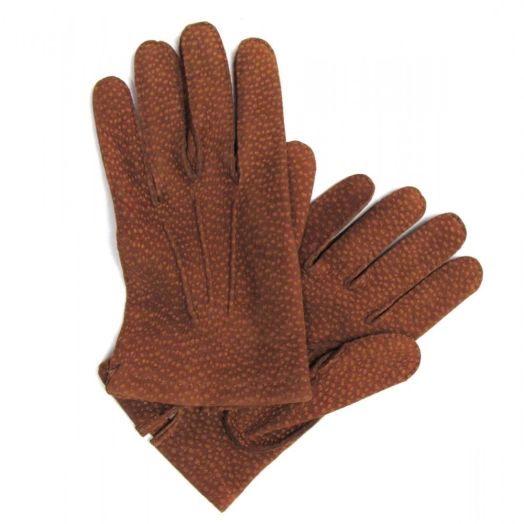 Chester Jefferies Buffed Hogskin Gloves - Silk lined - British Tan