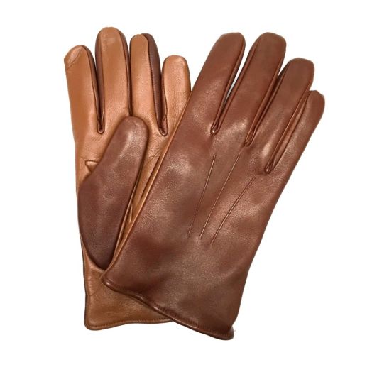 Chester Jefferies Cape Gloves with TouchTec - Lambswool lined - Chestnut
