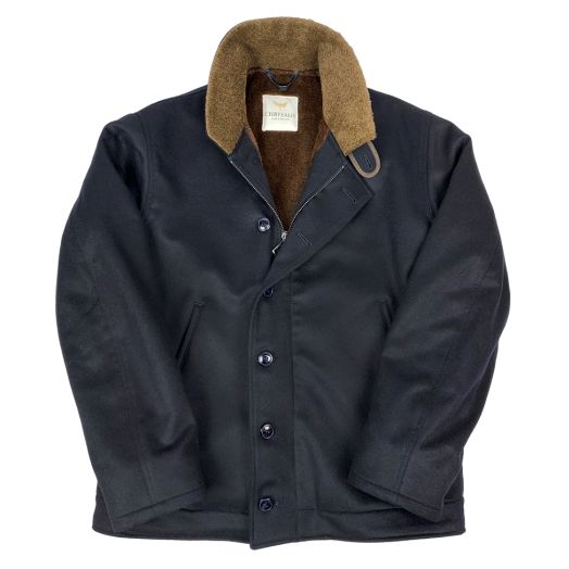 Chrysalis N1 Deck Jacket - Wool Loden with Full Alpaca Lining - Navy