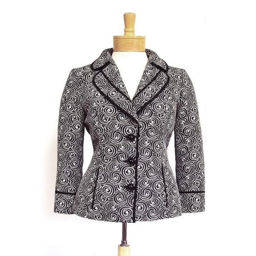 O'Connell's Women's Circle Print Jacket - Black & Stone (871-5746)