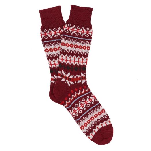 Corgi Nordic Fair Isle Boot Socks - Port (098855)