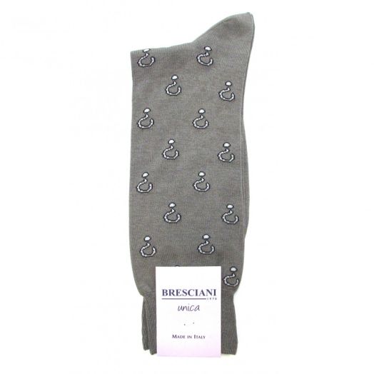 Cotton mid-calf Bresciani Socks - Questions - Grey (84554)