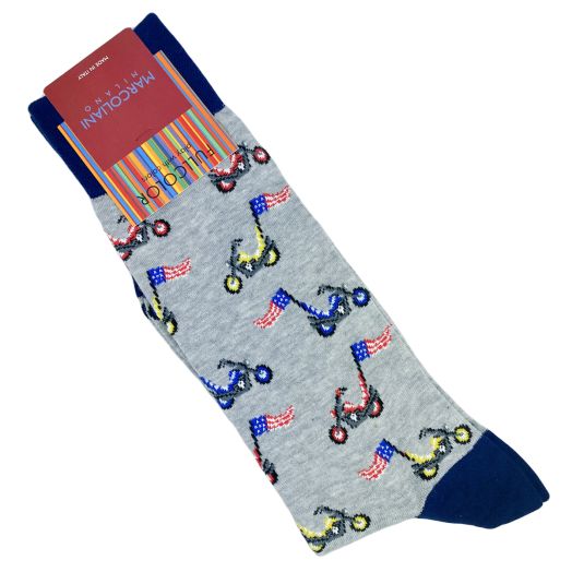Cotton Mid-Calf Marcoliani Socks - Easy Rider - Silver (113644)