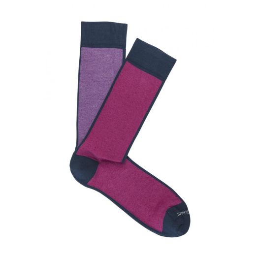 Cotton mid-calf Marcoliani Socks - Inside & Out - Fuchsia Lilac (70121)