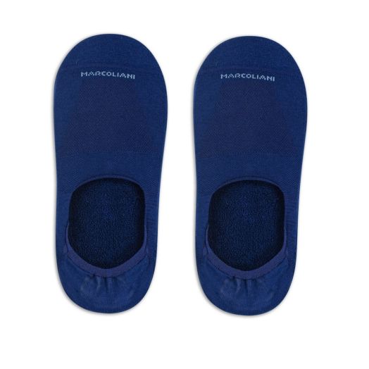 Cotton 'No Show' Marcoliani Cushioned Loafer Sock - Royal (110015)